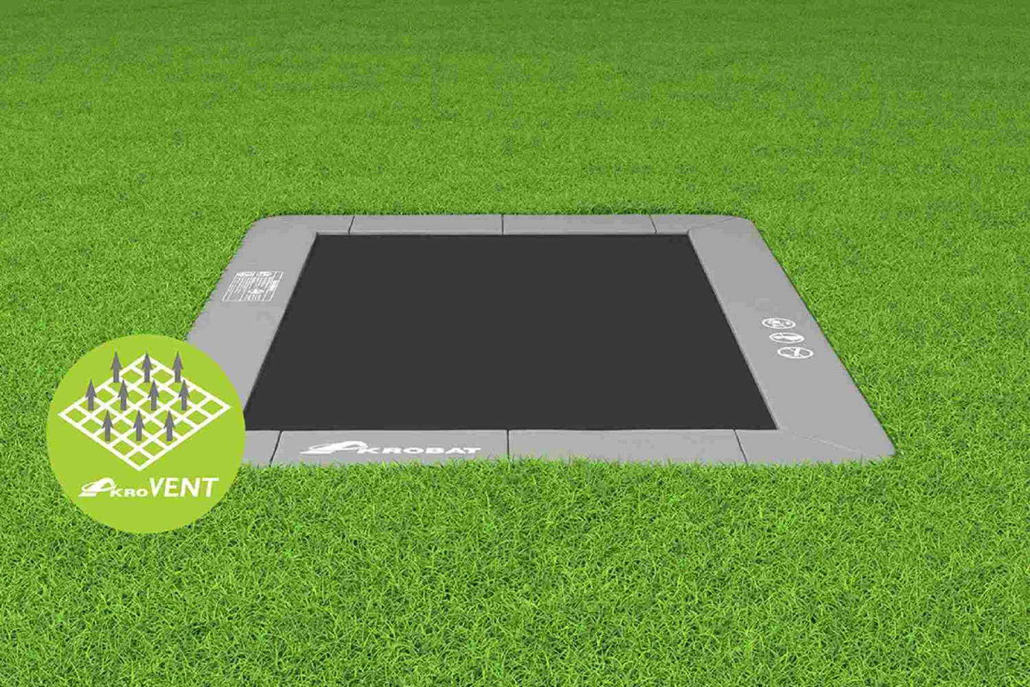 Akrobat Trampoline Flat-to-the-Ground 305×183 Primus Antraciet 4 Akrobat Trampoline Flat-to-the-Ground 305×183 Primus Antraciet - Afbeelding 2