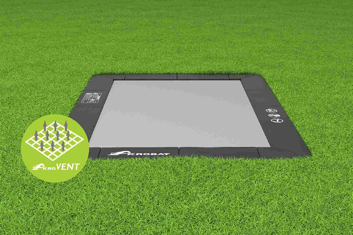 Akrobat Trampoline Flat-to-the-Ground 335×244 Primus Zwart 4 Akrobat Trampoline Flat-to-the-Ground 335×244 Primus Zwart - Afbeelding 2