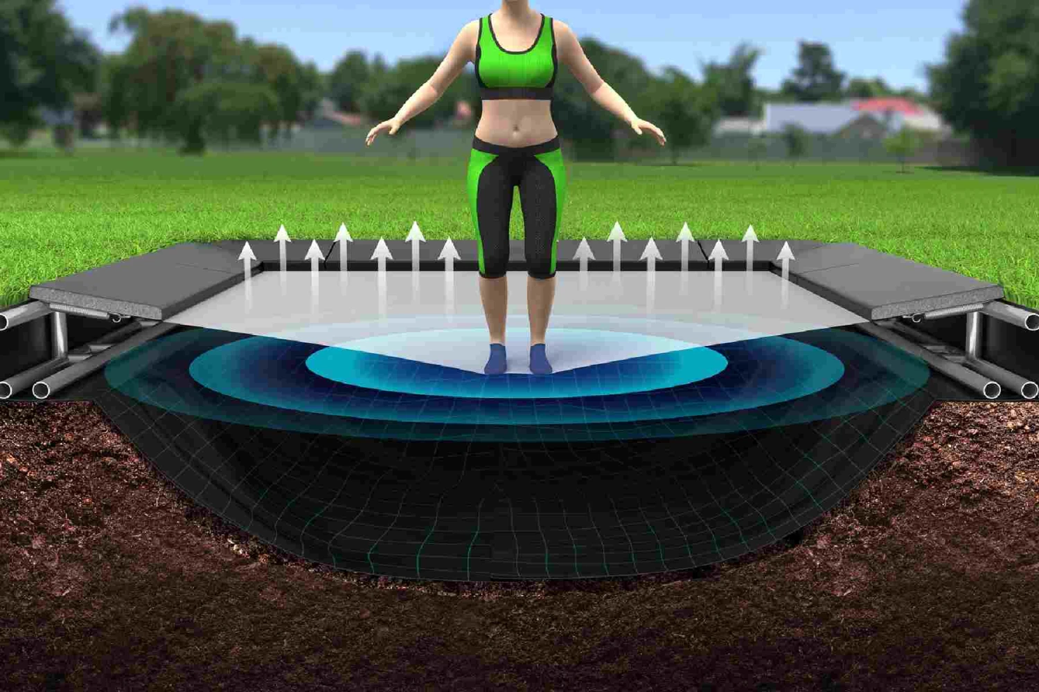 Akrobat Trampoline Flat-to-the-Ground 520×305 Primus Black 5 Akrobat Trampoline Flat-to-the-Ground 520×305 Primus Black - Afbeelding 3