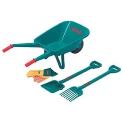 Bosch 2752 Kruiwagen 4-delige Tuinset En Accessoires -Aanbiedingen Buiten Plezier Winkel Bosch kindergereedschap kruiwagen schep hark handschoenen speelactief 2752