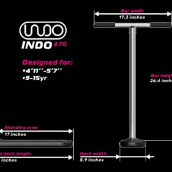 Indo 670 Trampolinestep Trick Scooter Black -Aanbiedingen Buiten Plezier Winkel Indo trampolinestep 670