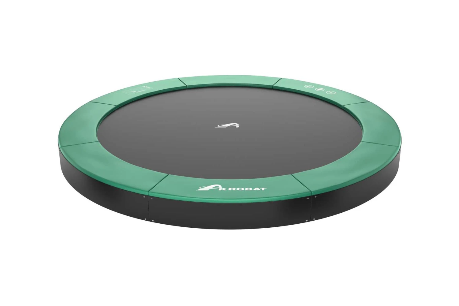 Akrobat Trampoline Flat-to-the-Ground 430 14ft Orbit Groen Zonder Veiligheidsnet 3 Akrobat Trampoline Flat-to-the-Ground 430 14ft Orbit Groen Zonder Veiligheidsnet