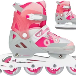 Nijdam Verstelbare Inline Skates/Schaatsen Combo Bold Berry 37-40