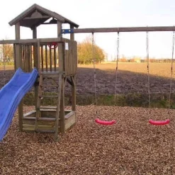 Aanbouw Duo-schommel Hout Voor Speeltoestel, Speeltoren