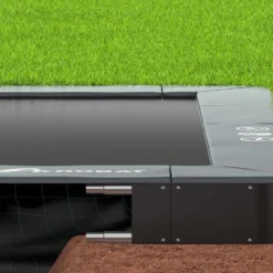 Akrobat Trampoline Flat-to-the-Ground 380×250 Primus Black-Black Zonder Veiligheidsnet -Aanbiedingen Buiten Plezier Winkel akrobat orbit flat antraciet rechthoek 2