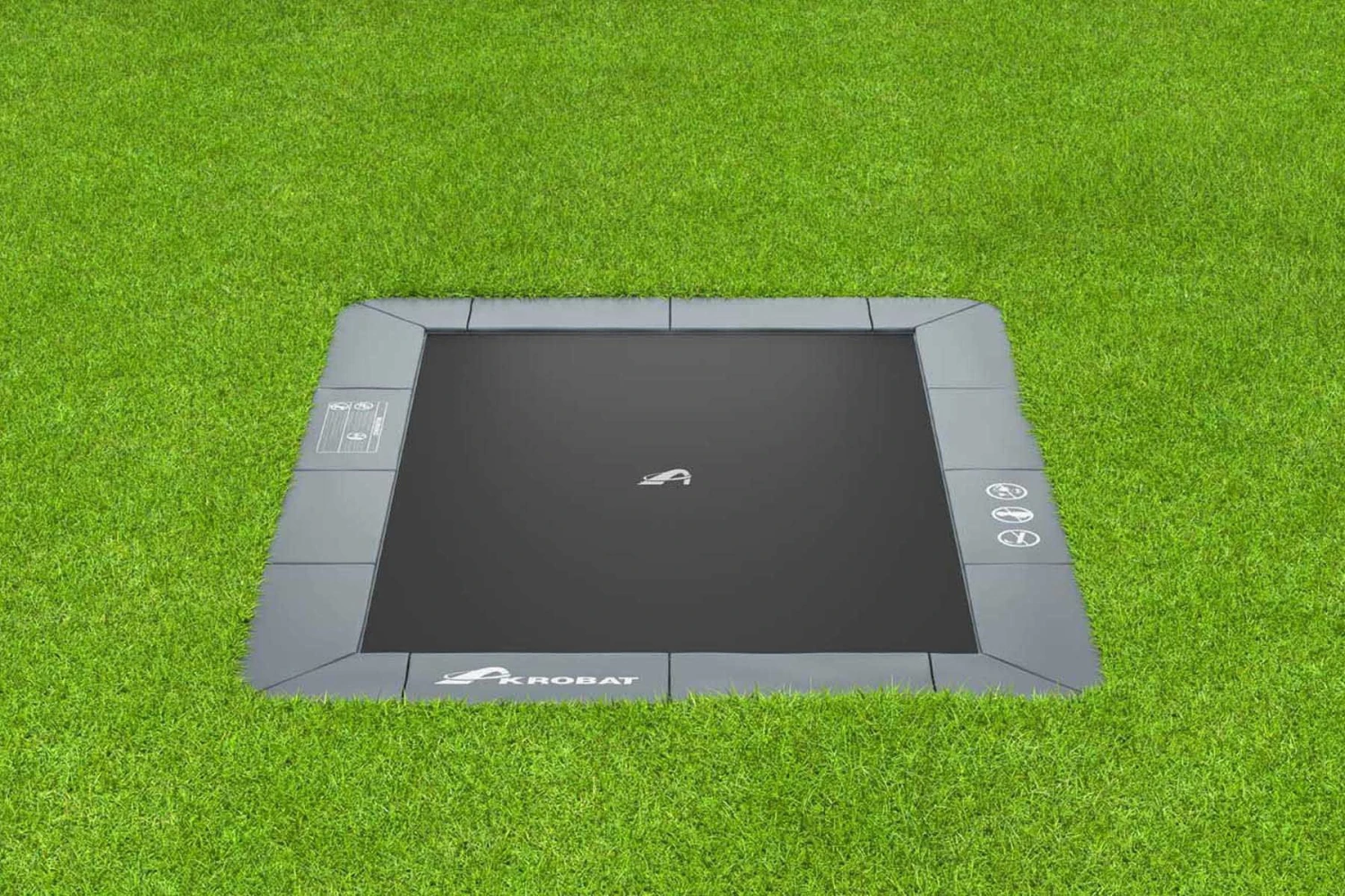 Akrobat Trampoline Flat-to-the-Ground 335×244 Orbit Antraciet Sports 4 Akrobat Trampoline Flat-to-the-Ground 335×244 Orbit Antraciet Sports - Afbeelding 2