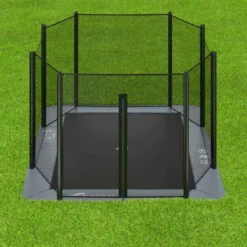 Akrobat Trampoline Flat-to-the-Ground 305×183 Orbit Antraciet Incl. Veiligheidsnet