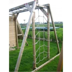 Apenbrugschommel 243 Cm. Met Klimmuur/klimnet -Aanbiedingen Buiten Plezier Winkel apenbrug schommel klimnet