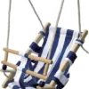 Houten Babyschommel Peuterschommel Blauw-Wit