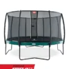 BERG Trampoline Regular Elite 380 Green + Safety Net Deluxe -Aanbiedingen Buiten Plezier Winkel berg elite green 380 safety net deluxe