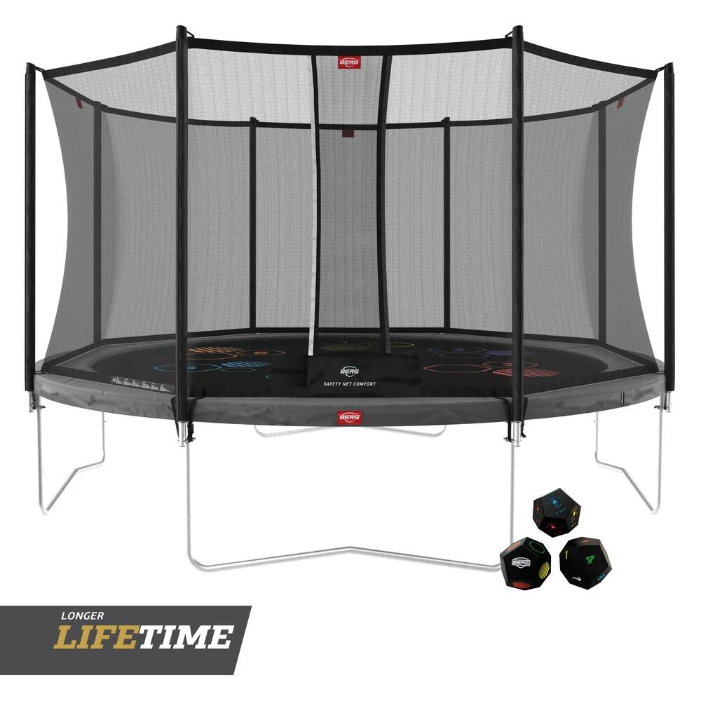 BERG Trampoline Regular Favorit 430 Grey Levels + Safety Net Comfort 3 BERG Trampoline Regular Favorit 430 Grey Levels + Safety Net Comfort