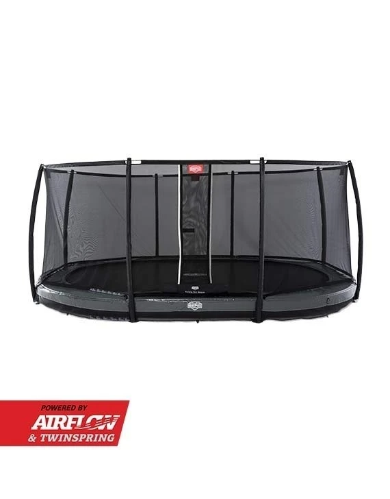 BERG Trampoline Inground Grand Elite 520 Grey + Safety Net Deluxe 3 BERG Trampoline Inground Grand Elite 520 Grey + Safety Net Deluxe