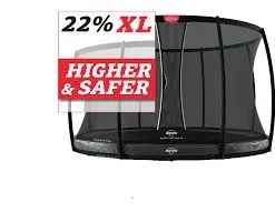 BERG Trampoline Inground Elite 430 Grey +SafetyNet DLX XL