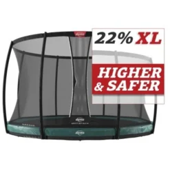 BERG Trampoline Inground Elite 430 Green + SafetyNet DLX XL -Aanbiedingen Buiten Plezier Winkel berg safetynet dlx xl inground groen 1