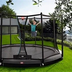 BERG Trampoline Inground Champion 430 Grey + Safety Net Comfort -Aanbiedingen Buiten Plezier Winkel berg trampoline champion inground grey safety net comfort 1 2