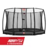 BERG Trampoline Inground Champion 430 Grey + Safety Net Deluxe -Aanbiedingen Buiten Plezier Winkel berg trampoline champion inground grey safety net deluxe 2