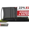 BERG Trampoline Flatground Ultim Elite 500 Grey + Safety Net DLX XL