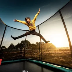 BERG Trampoline Flatground Ultim Champion 410 Green + Safety Net DLX XL -Aanbiedingen Buiten Plezier Winkel berg ultim flatground 410 grey safety net dlx xl 1 1