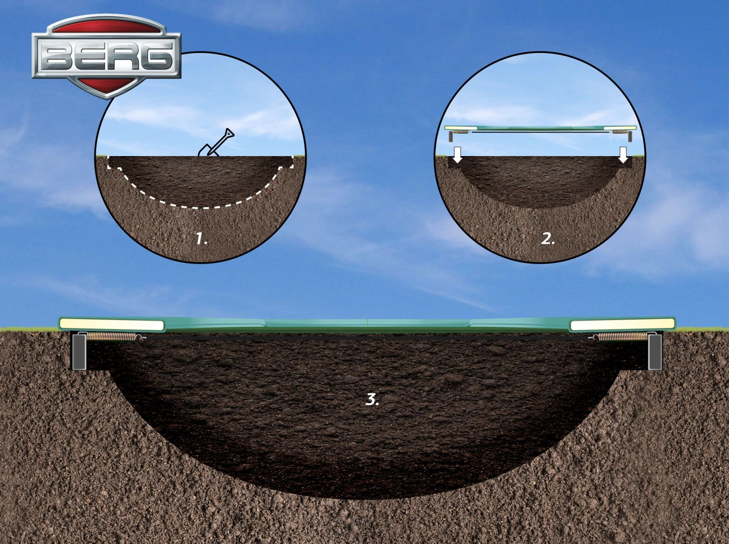BERG Trampoline Flatground Champion 430 Grey SPORTS 5 BERG Trampoline Flatground Champion 430 Grey SPORTS - Afbeelding 3
