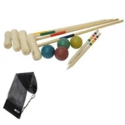 Croquet Basic; 4 Spelers Berkenhout -Aanbiedingen Buiten Plezier Winkel croquetset budget bex