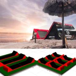 Trampoline Park 12SPRINGS CURVE-XL One Side Flat -Aanbiedingen Buiten Plezier Winkel curve one 1