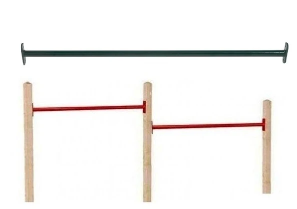 Duo-Duikelrek Duikelstang Rood/Groen 90cm. 3 Duo-Duikelrek Duikelstang Rood/Groen 90cm.