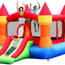 Springkussen Happy Hop Castle Bouncer With Slide N