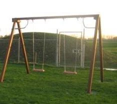 Hardhouten Duo Schommel Openbaar 5 Hardhouten Duo Schommel Openbaar - Afbeelding 3