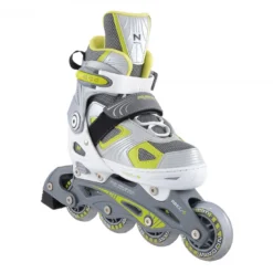 Verstelbare Inline Skate Skeeler Nijdam Lime -Aanbiedingen Buiten Plezier Winkel inline skates nijdam 52qr 1 1