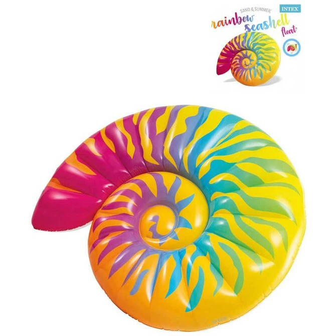 Intex 58791Rainbow Seashell Float Drijfeiland Luchtbed 4 Intex 58791Rainbow Seashell Float Drijfeiland Luchtbed - Afbeelding 2