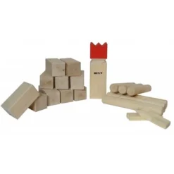 BEX Mini Kubb Original Red-King Rubberwood -Aanbiedingen Buiten Plezier Winkel mini kubb original rubberwood 2