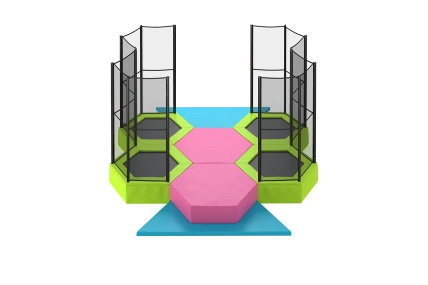 Peuter Mini Trampolinepark 4 Trampolines 4 Peuter Mini Trampolinepark 4 Trampolines - Afbeelding 2