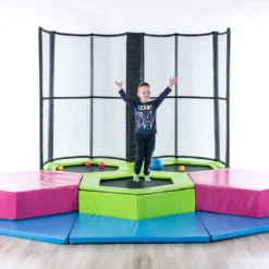 Peuter Mini Trampolinepark 3 Trampolines -Aanbiedingen Buiten Plezier Winkel peuter trampoline park 2
