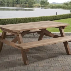Picknicktafel Hardhout 0436 Talen 180 X 160 Cm. -Aanbiedingen Buiten Plezier Winkel picknicktafel hardhout talen 0436 1