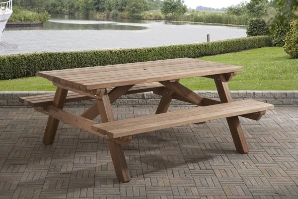 Picknicktafel Hardhout 0418 Talen 200 X 160 Cm. 5 Picknicktafel Hardhout 0418 Talen 200 X 160 Cm. - Afbeelding 3