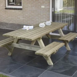 Picknicktafel 0423 Talen 160×230 Cm. Open Instap -Aanbiedingen Buiten Plezier Winkel picknicktafel open zitting talen 0423