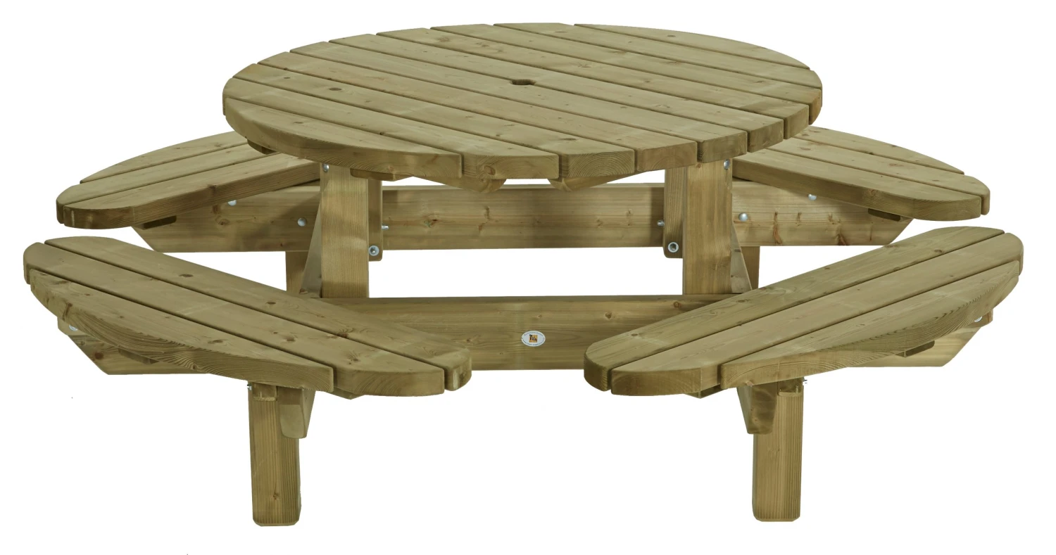 Picknicktafel Rond 0414 Talen Ø 210 Cm 4 Picknicktafel Rond 0414 Talen Ø 210 Cm - Afbeelding 2