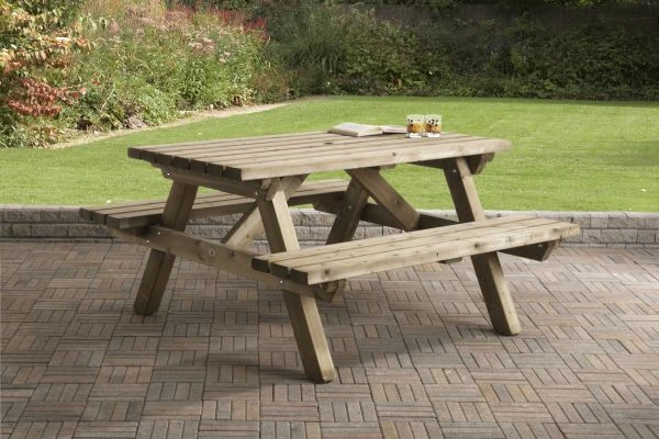Picknicktafel 0407 Talen 150×150 Cm. Pn Tafel 5 Picknicktafel 0407 Talen 150×150 Cm. Pn Tafel - Afbeelding 3