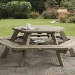 Picknicktafel Zeshoek 0438 Talen 225 Cm Pn Tafel -Aanbiedingen Buiten Plezier Winkel picknicktafel zeshoek talen 0438