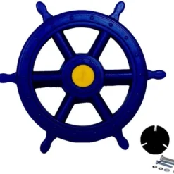 Stuurwiel Piraat Piratenstuur Kunststof Blauw