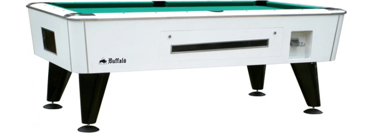 Poolbiljart White Knight 8ft. Met Leiplaat En Muntinworp 3 Poolbiljart White Knight 8ft. Met Leiplaat En Muntinworp