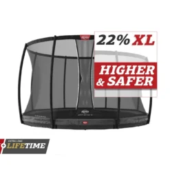 BERG Trampoline Inground Champion 430 Grey + Safety Net DLX XL