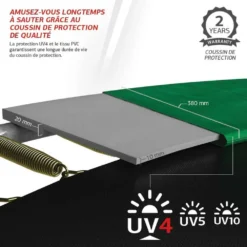 Randkussen BERG Trampoline Favorit Inground Grijs – Div Afm -Aanbiedingen Buiten Plezier Winkel randkussen berg grijs detail speelactief.nl