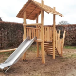 Robinia Toren Platformhoogte 125 Cm -Aanbiedingen Buiten Plezier Winkel robinia speeltoren met rvs glijbaan 100 125 openbaar.jpg 1 scaled 1