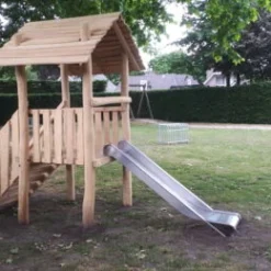 Robinia Toren Platformhoogte 125 Cm -Aanbiedingen Buiten Plezier Winkel robinia speeltoren met rvs glijbaan 100 125 openbaar.jpg 4