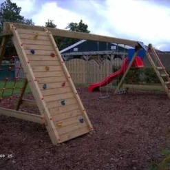 Aanbouw Klimmuur / Klimnet Voor Schommel Hout HD Openbaar Gebruik -Aanbiedingen Buiten Plezier Winkel schomel hout zwaar combinatie 1