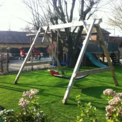 Houten Schommel Vario 4 Haken 262cm Hoog -Aanbiedingen Buiten Plezier Winkel schommel vario 4 haken 2