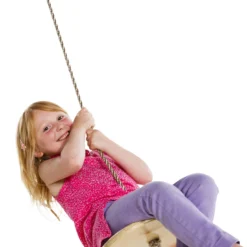 Houten Schotelschommel (PP-touw) -Aanbiedingen Buiten Plezier Winkel schotelschommel hout pp scaled 1