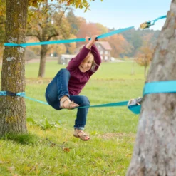 Slackers Slackline Set Classic Incl. Oefenlijn -Aanbiedingen Buiten Plezier Winkel slackers slackline classic met oefenlijn