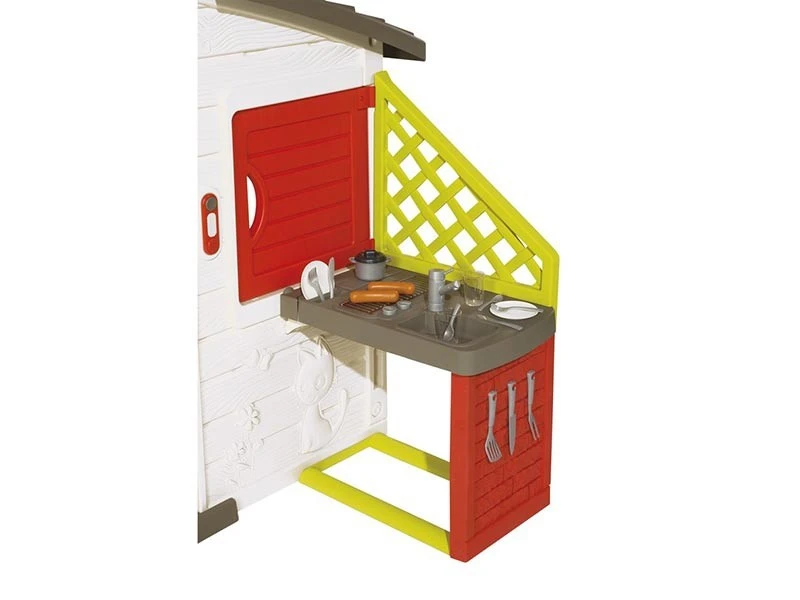 Smoby Friends House Met Buitenkeuken Kunststof Speelhuis 5 Smoby Friends House Met Buitenkeuken Kunststof Speelhuis - Afbeelding 3